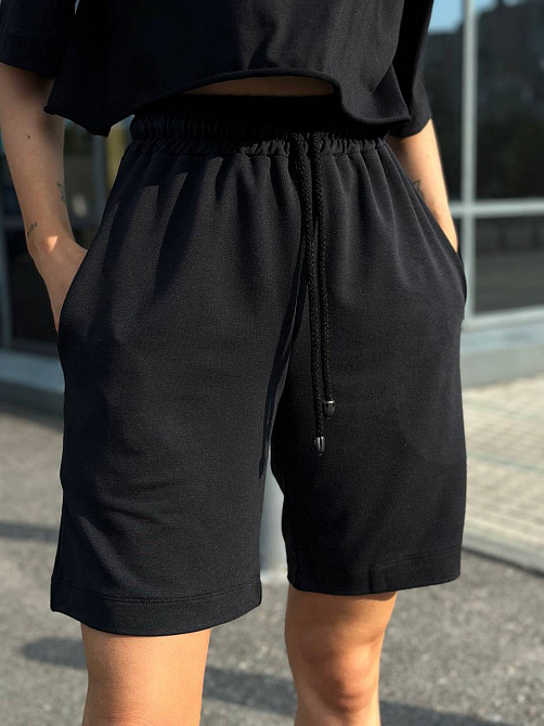 Шорты бермуды женскиеЧерный 42-44 Харьков - изображение 3