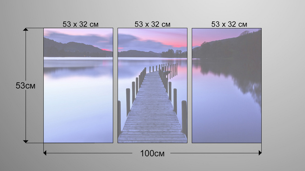 Модульна картина Природа Міст (53х100см) Аrt-80_3А Київ - фото 3