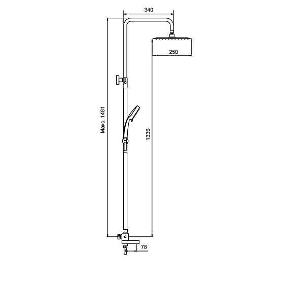 Термостатична душова колона зі змішувачем Koer KI-57017-02    ( KR4788 ) 22897 Харьков