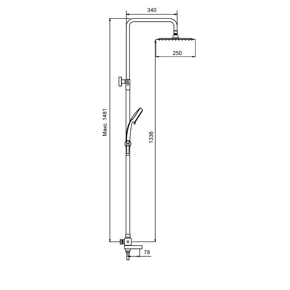 Термостатична душова колона зі змішувачем Koer KI-57017-02    ( KR4788 ) 22897 Харків - фото 2