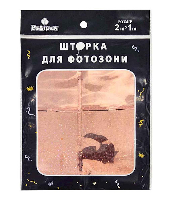 Шторка для фотозони Квадрат 1х2м рожеве золото #213 ТМ PELICAN Київ - фото 1