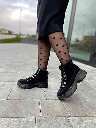 Черевики жіночі RONE чорні замша натуральна весна-осінь 36р. (2778) Коломия