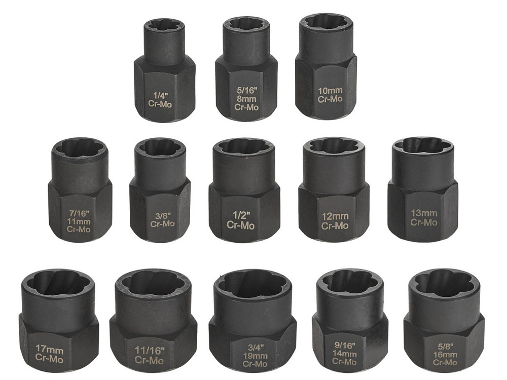 Набір Гайкорубів і Екстракторів "GeKo" гайок, болтів, шпильок, к-т 26шт. Стрий - фото 7