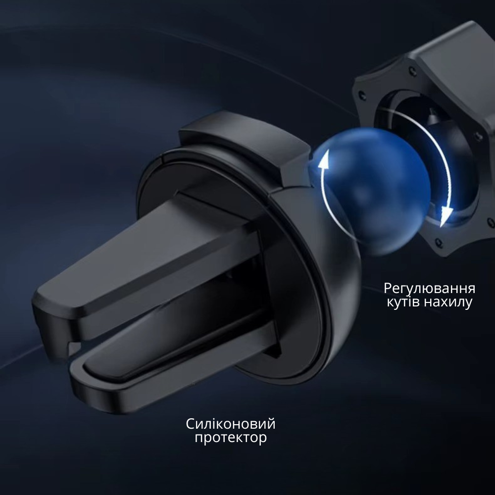 Держатель для телефона,автомобильный ,с механической фиксацией смартфона, на дефлектор в машину,черный Каменец-Подольский - изображение 6