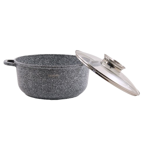 Каструля алюміній кругла 1,2л скляна кришка а/п Marble індукційне дно JB-A0316A-i Interos Житомир - изображение 5