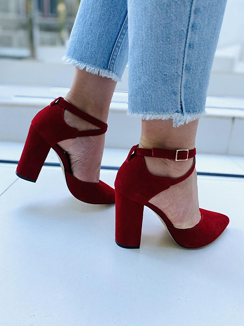 SANTINI Босоніжки жіночі SANTINI 953589-27 червоні (літо, замша натуральна) (3843) Коломыя - изображение 5