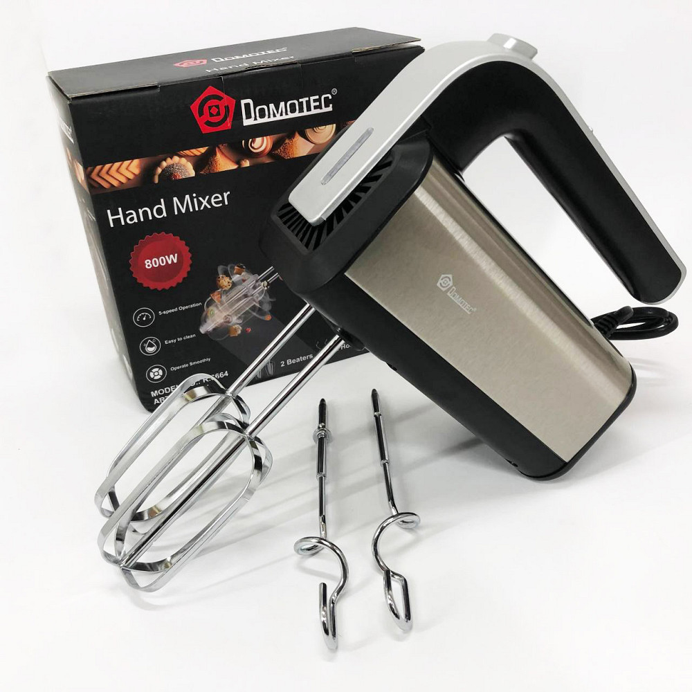 Міксер нержавіюча сталь Domotec R.6664, Міксер ручний для готування для хлібного тіста XG-33 Івано-Франківськ - фото 2