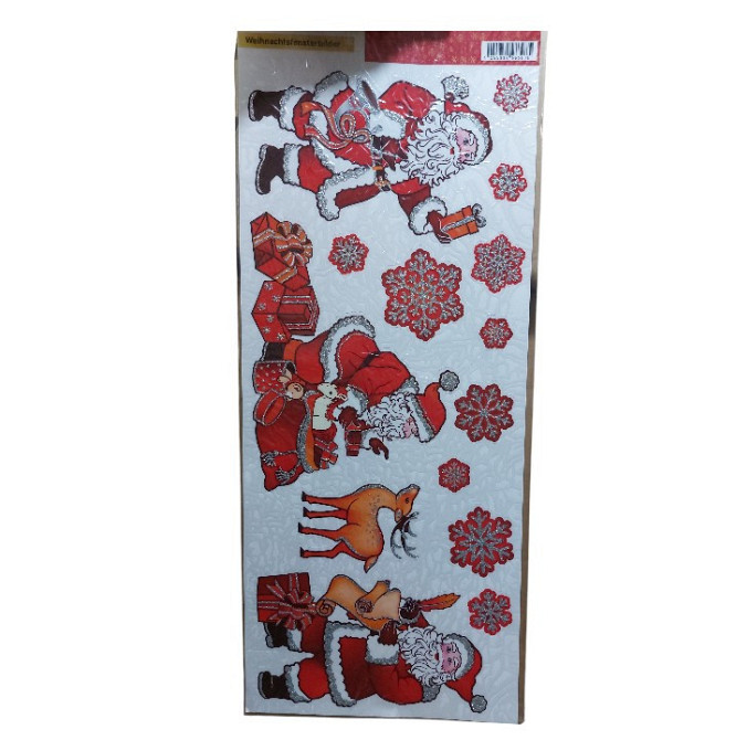 Наклейка новогодняя Дед Мороз Livarno Home 21 на 47 см разноцветный Киев - изображение 3