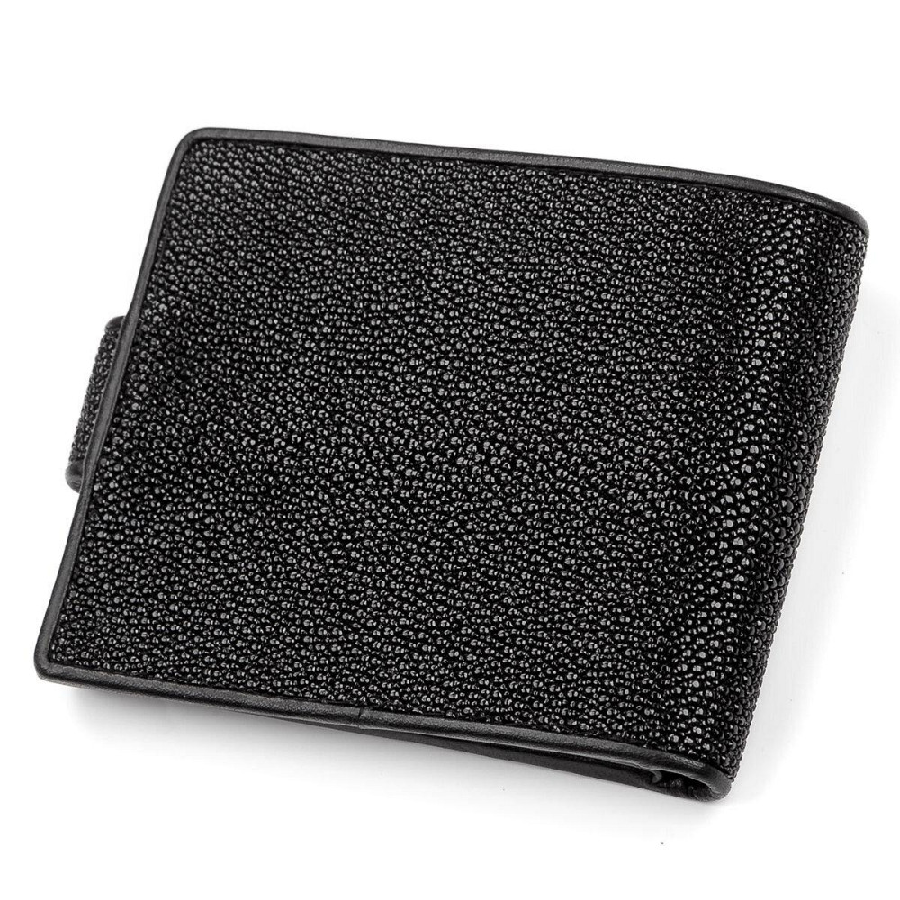 Портмоне мужское STINGRAY LEATHER 18070 из натуральной кожи морского ската Черное Киев - изображение 2
