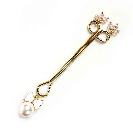 Затискач для клітора Art of Sex - Clit Clamp Bow Pearl Sex Aura Київ