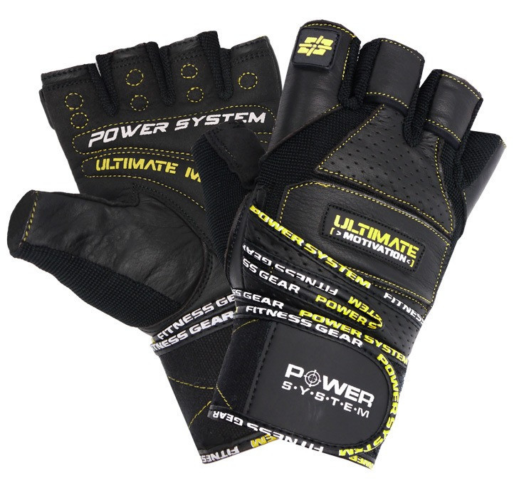 Рукавички для фітнесу Power System PS-2810 Ultimate Motivation Black/Yellow Line L Каменское - изображение 1