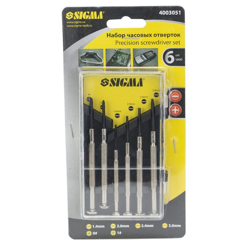 Набор отверток для точных работ 6шт CrV (кейс) SIGMA (4003051) Ровно - изображение 4