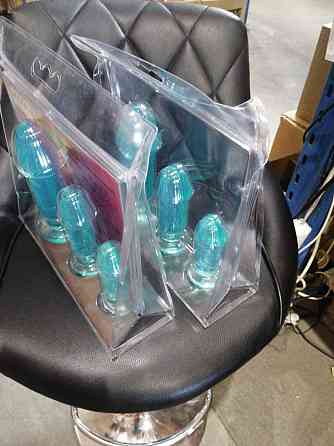 Набір анальних пробок Doc Johnson Crystal Jellies - Anal Starter Kit Teal (м'ятий та без вставки!!!) Sex Aura Київ