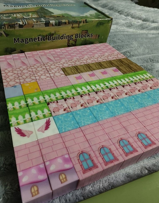 Конструктор магнітний майнкрафт, рожевий конструктор, Minecraft. Харків - фото 4