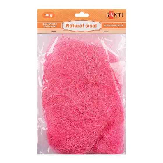 Декоративний наповнювач Сизаль 742785 натуральний, 30 грам, рожевий Вінниця