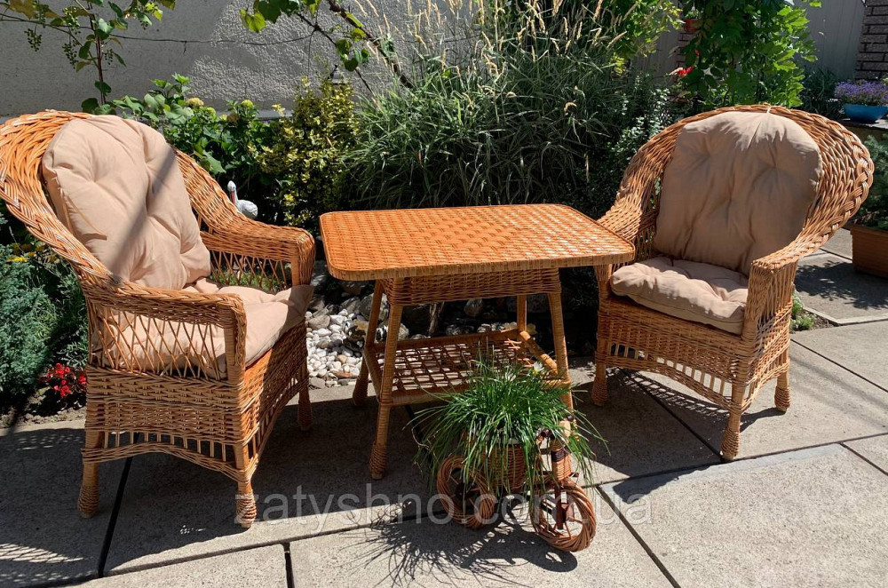 Меблі плетені, комплект з накидками Київ - фото 3
