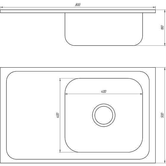 Мойка кухонная Mira MR 8050 R E Satin Right (000015367) Киев