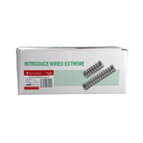 Клеммная колодка в корпусе 12 клеммных пар, 15A Днепр