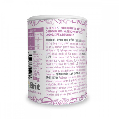 Ласощі для котів Brit Care Cat Snack Superfruits Salmon 100 г (8595602521449) Вінниця - фото 3