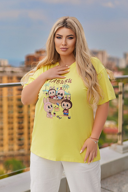 Жіноча стильна футболка Labubu "Monsters" | Норма і батал Київ - фото 9