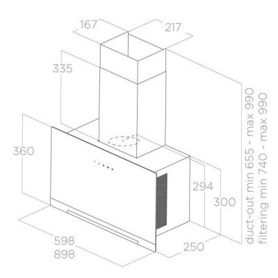 Витяжка кухонна Elica APLOMB BL/A/60 Вінниця - фото 2