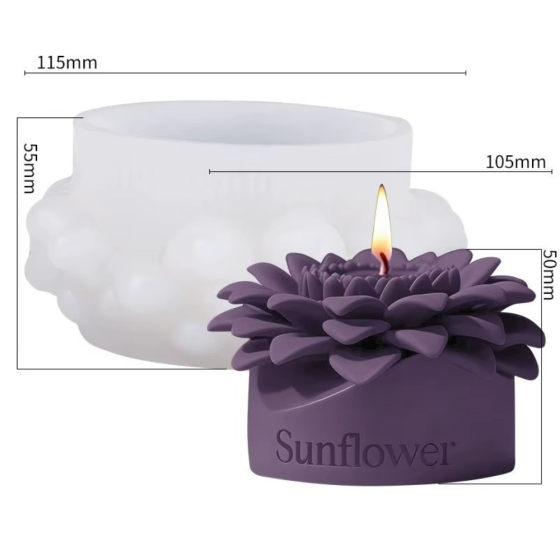 Силиконовая форма для изготовления свечи, молд для изделий из соевого,пчелиного воска и парафина 115 х 55 мм Кам'янець-Подільський