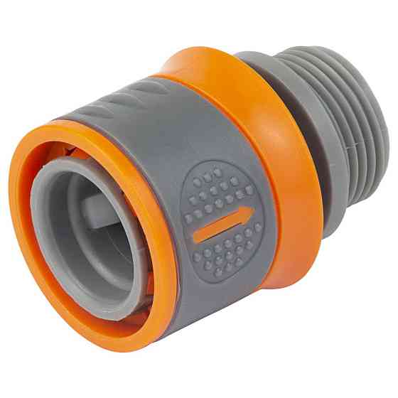 Конектор 1⁄2" швидкознімний на кран н/р 3⁄4" (ABS+TPR) FLORA (5015574) Київ