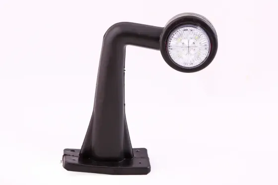 Фонарь габаритный боковой рожок 19см диодный кривой красный/белый Винница