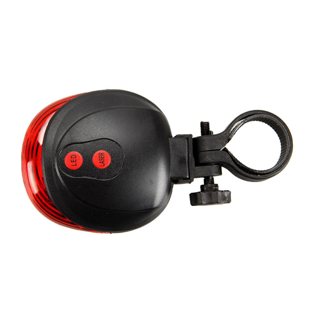 Ліхтар на велосипед задній 5 LED 2 лазери 7 режимів роботи для LED світіння 260° на батарейках червоний Київ - фото 4