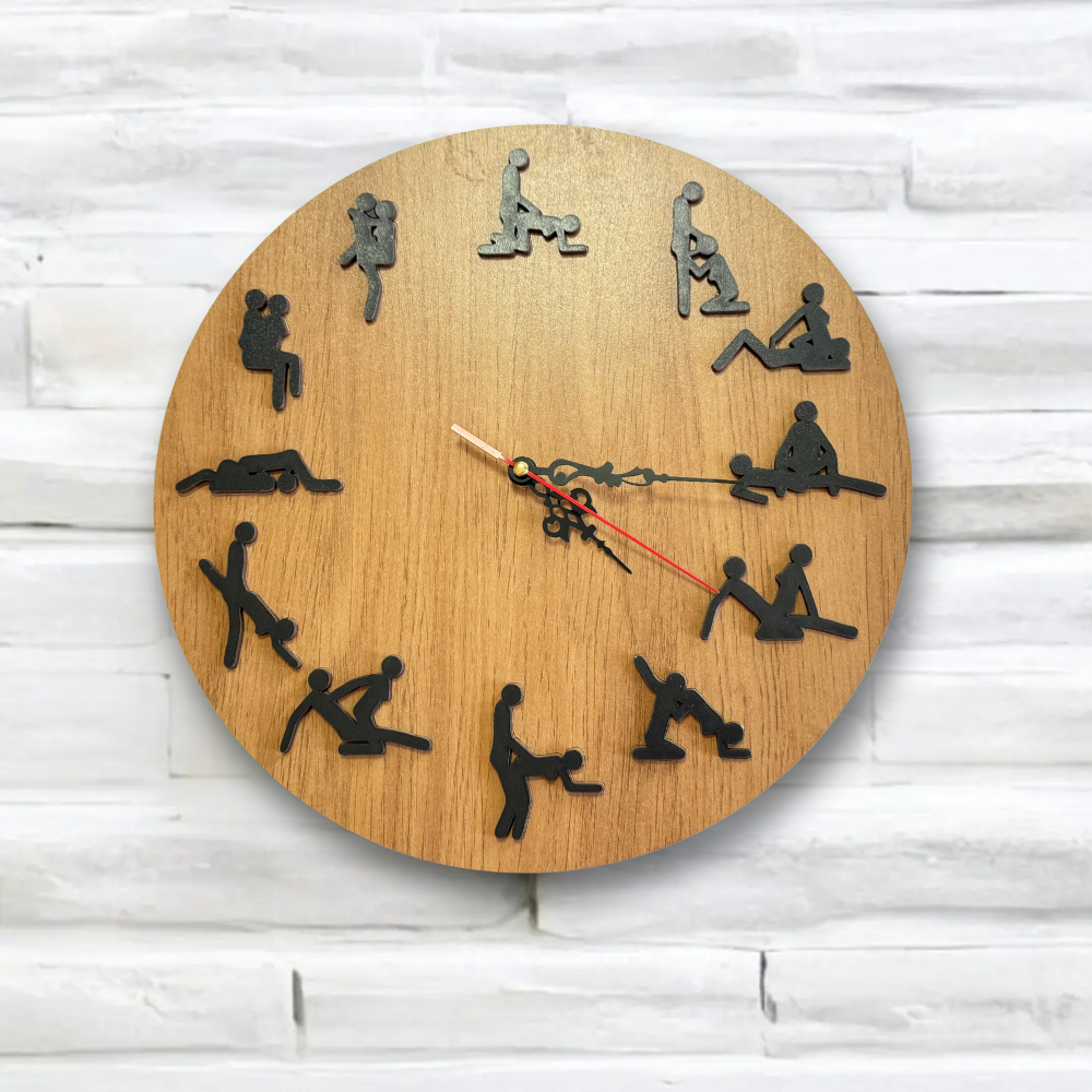 Настенные часы, деревянные часы в спальню с бесшумным механизмом 