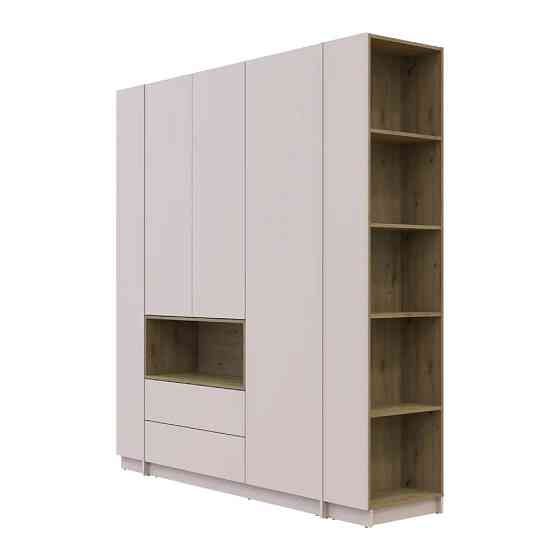 Шкаф для одежды с нишей и этажеркой Doros Дейл Кашемир/Дуб Артизан 3 ДСП 178х52х220 DRS-011726 (44900338) Днепр