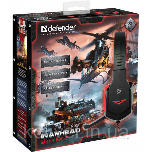 Ігрова гарнітура Defender Warhead G-320 чорно-червона, кабель 1.8м (64033) Киев - изображение 7