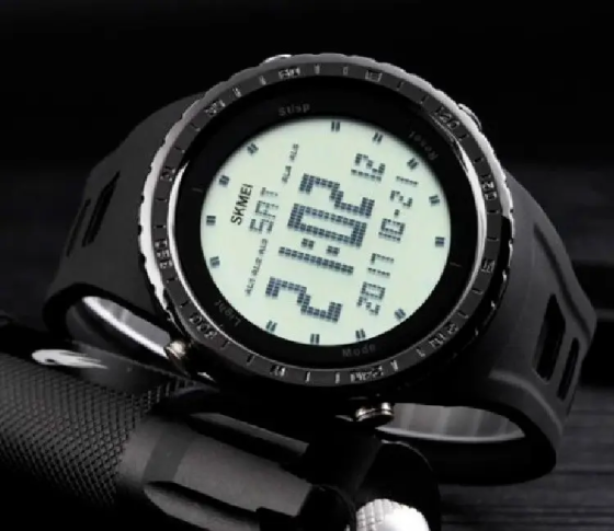 Чоловічий спортивний годинник Skmei 1246 (Чорний) Київ