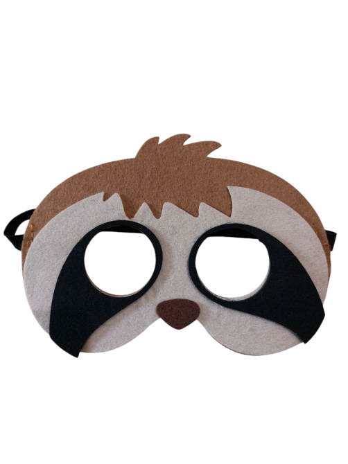 Дитяча маска Лінивець one size коричнево-чорний Київ - фото 1