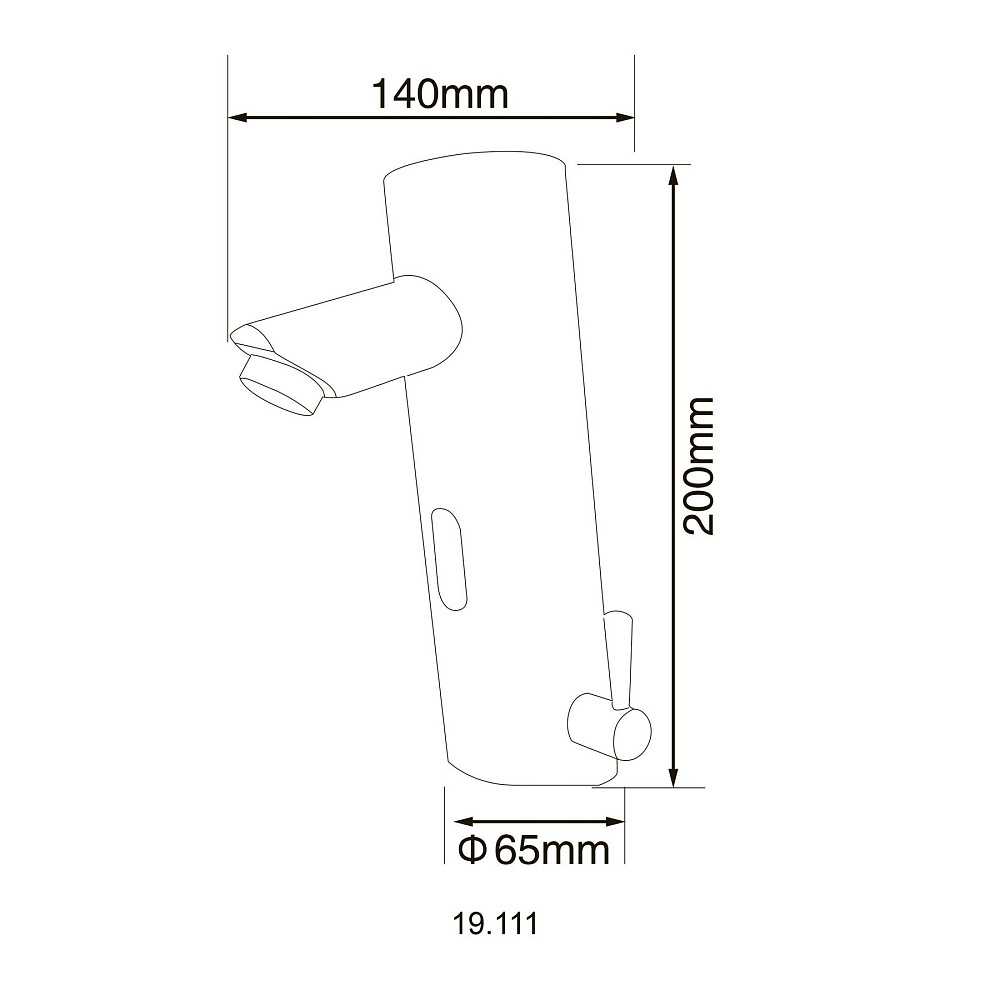 Змішувач сенсорний для умивальника HOTEC 19.111-DC/AC (220V/6V) з трансформатором,латунний Hot/Cold Тернополь - изображение 4