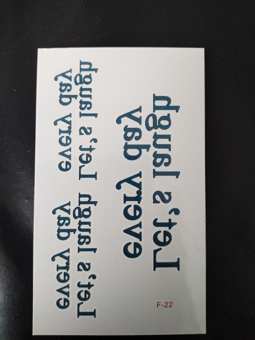 Наклейка на тіло "Написи" блакитні - розмір стікера 10*6см Київ - фото 1