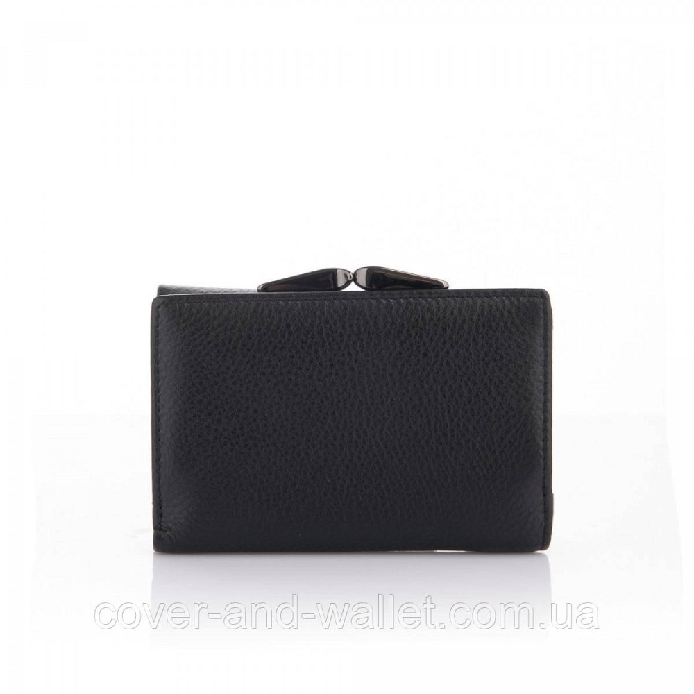 Женский черный кошелек небольшого размера из натуральной кожи с монетницей Marco Coverna W 003 Киев - изображение 4