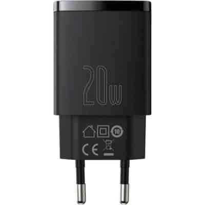 Зарядний пристрій Baseus Compact Quick Charger U+C 20W EU Black (CCXJ-B01) Вінниця