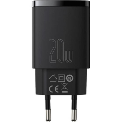 Зарядний пристрій Baseus Compact Quick Charger U+C 20W EU Black (CCXJ-B01) Вінниця - фото 2