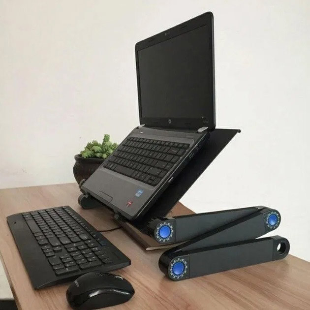 Столик для ноутбука с регулируемым наклоном Laptop Table T8, Удобный столик для ноутбука в кровать GT-82 Львов - изображение 10
