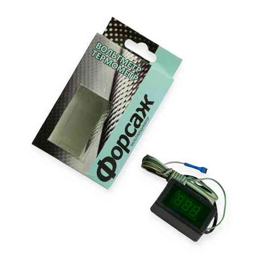 Вольтметр-термометр с дисплеем и проводом 12В Мукачево