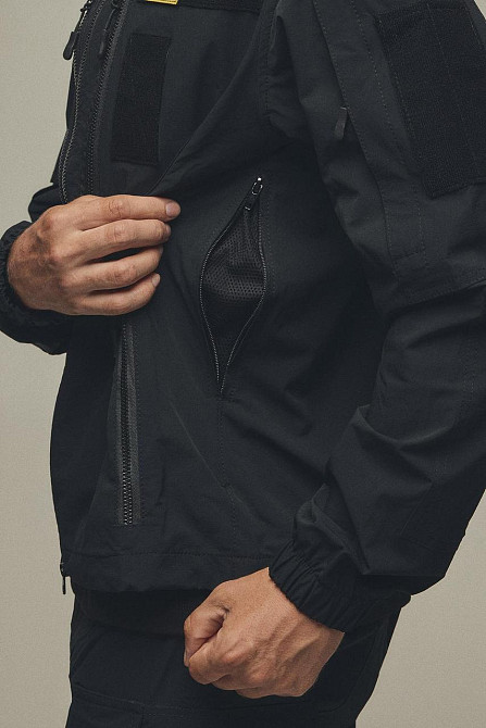 Армійська чоловіча демісезонна форма чорний, водонепроникний тактичний посилений костюм чорний Львів - фото 4