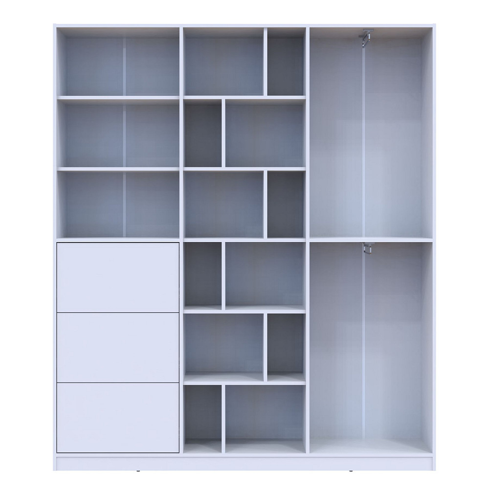 Шафа для одягу з висувними ящиками Doros Морган 180х38,5х210 см Білий (DRS-011220) Дніпро - фото 6