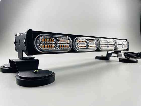 Стробоскоп LED 4 секції проблисковий LED-маячок балка на магнітах світлодіодний 12/24V (192 led діода) Мукачево