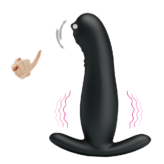 Анальный стимулятор с вибрацией и ротацией BI-040053 Sex Aura Киев