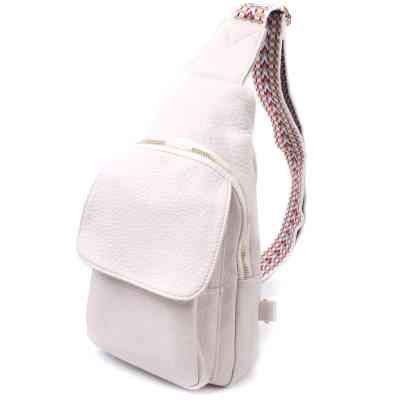 Сумка Vintage Жіноча з однією лямкою через плече з крупнозернистої екошкіри Молочна (22761) Вінниця