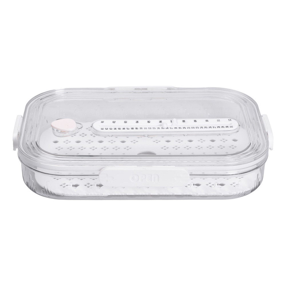 Пластиковий контейнер для їжі 32.5х22.5х6 см, білий Київ - фото 4