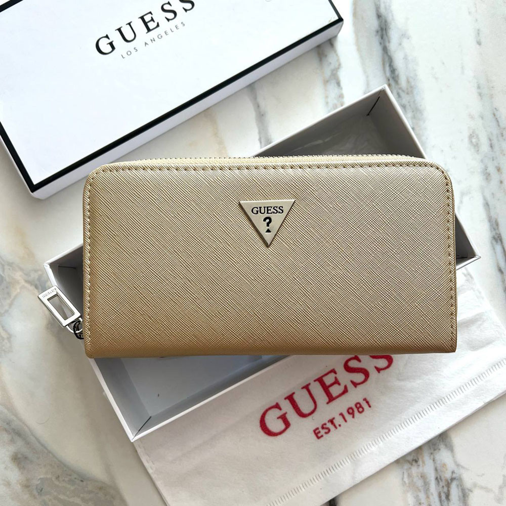 Женский золотистый кошелек Guess (1211) Киев - изображение 4
