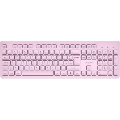 Клавіатура Canyon HKB-W01 Silent Wireless UA Pink (CNS-HKBW01P) Вінниця - фото 1
