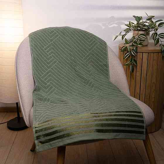 Набор махровых полотенец SOFT 3шт GM Textile 40х70см, 50х90см, 70х140см 500г/м2 (Хаки) Сумы
